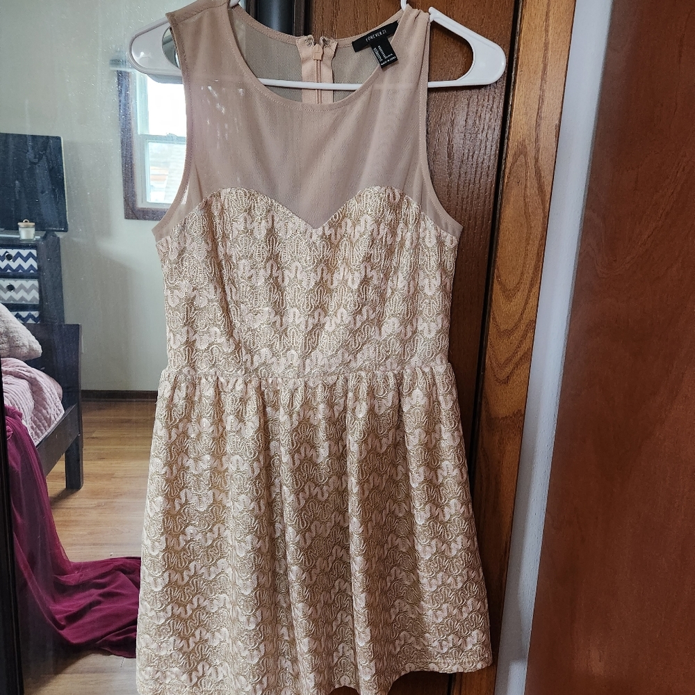 Gold forever 21 dress